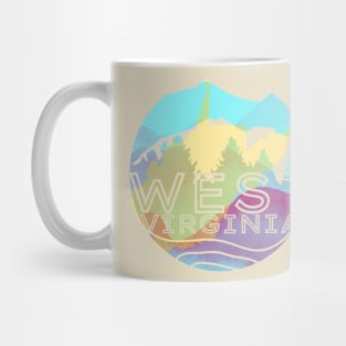 West Virginia 304 Pastel Mountains Mug